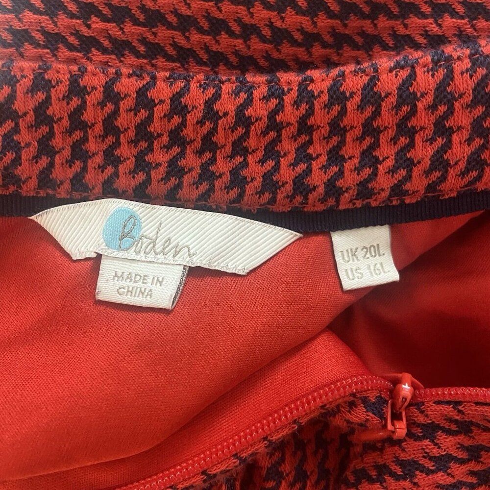 Boden Red Textured Midi Dress - Picture 9 of 14